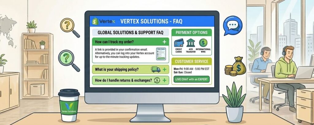 shopify faq page illustration